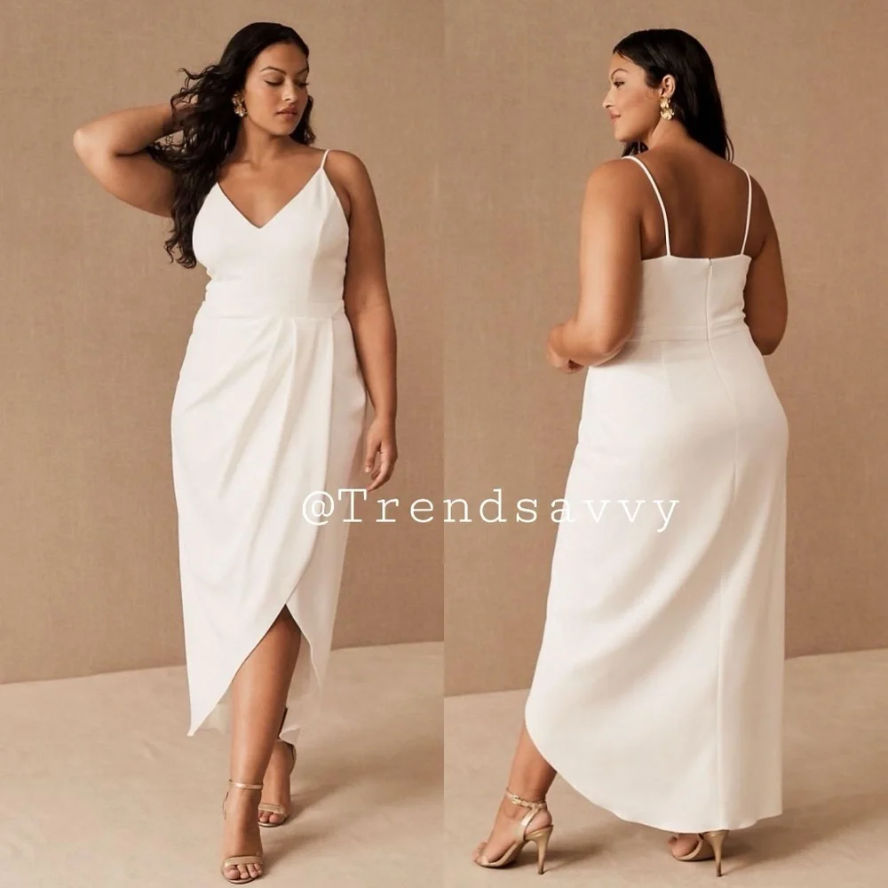 Anthropologie BHLDN Caron Ivory Bridal Midi Dress Size 6 Wedding NWT - Picture 9 of 12